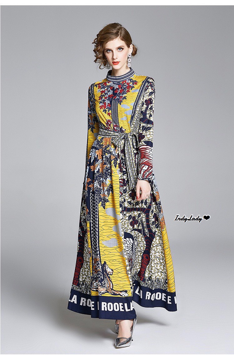 Maxi Dress Dior แขนยาว