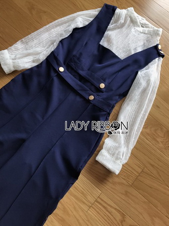 White Blouse with Jumpsuit Set