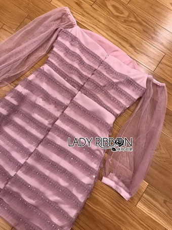 Frilled Tulle Lady Ribbon Dress