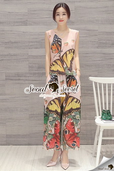 Lady Ribbon Online ขายส่งเสื้อผ้าแฟชั่นเกาหลี เสื้อผ้า Seoul Secret SS03080816 Seoul Secret Say's... ButterFly Chic Three Pieces Outer Set