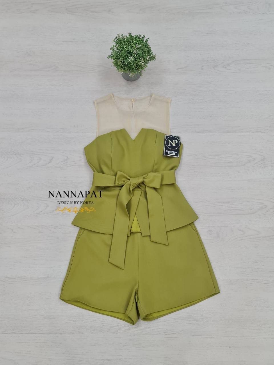 ผ้าซีทรู กางเกงมีกระเป๋าข้าง