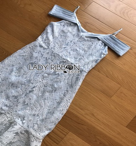Pastel Blue Strappy Dress Lady Ribbon เดรสสายเดี่ยว