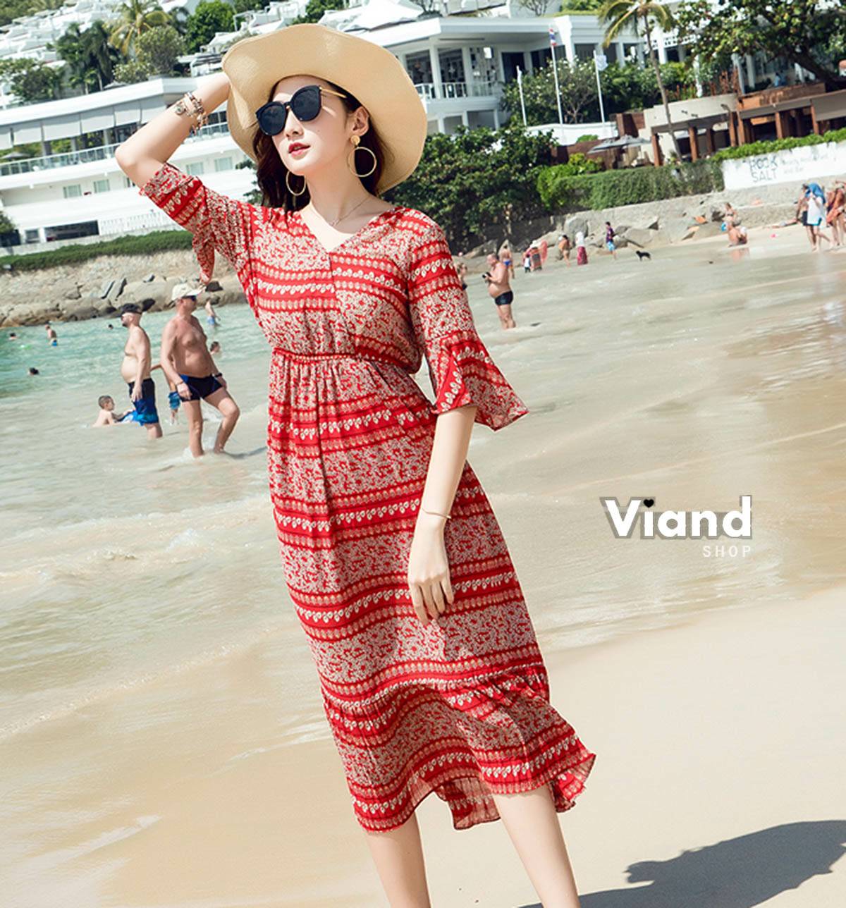 เดรสทรงสวย ผ้าใส่สบายมีซับในจ้า
