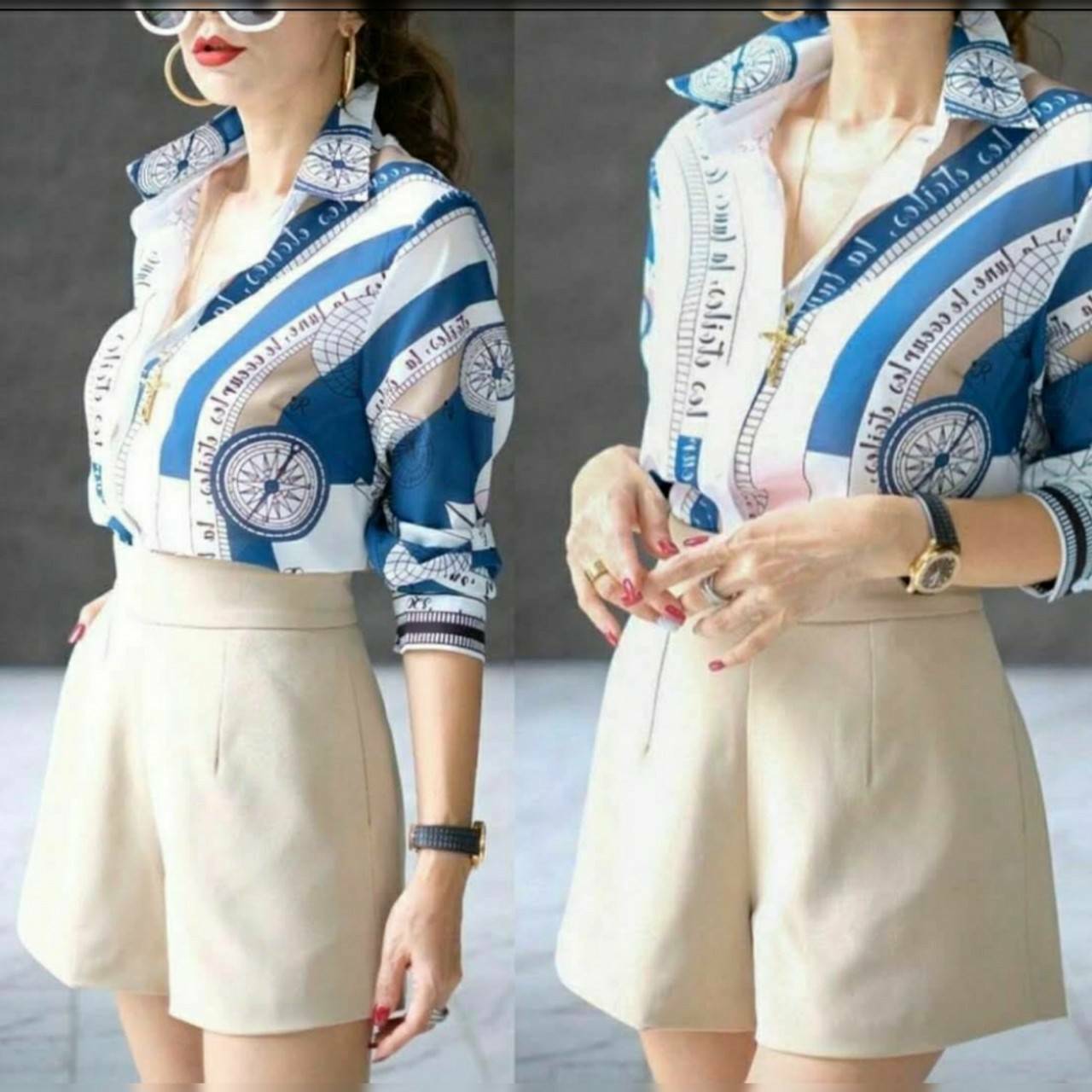 เสื้อคอปกแขนยาวกระดุมหน้า