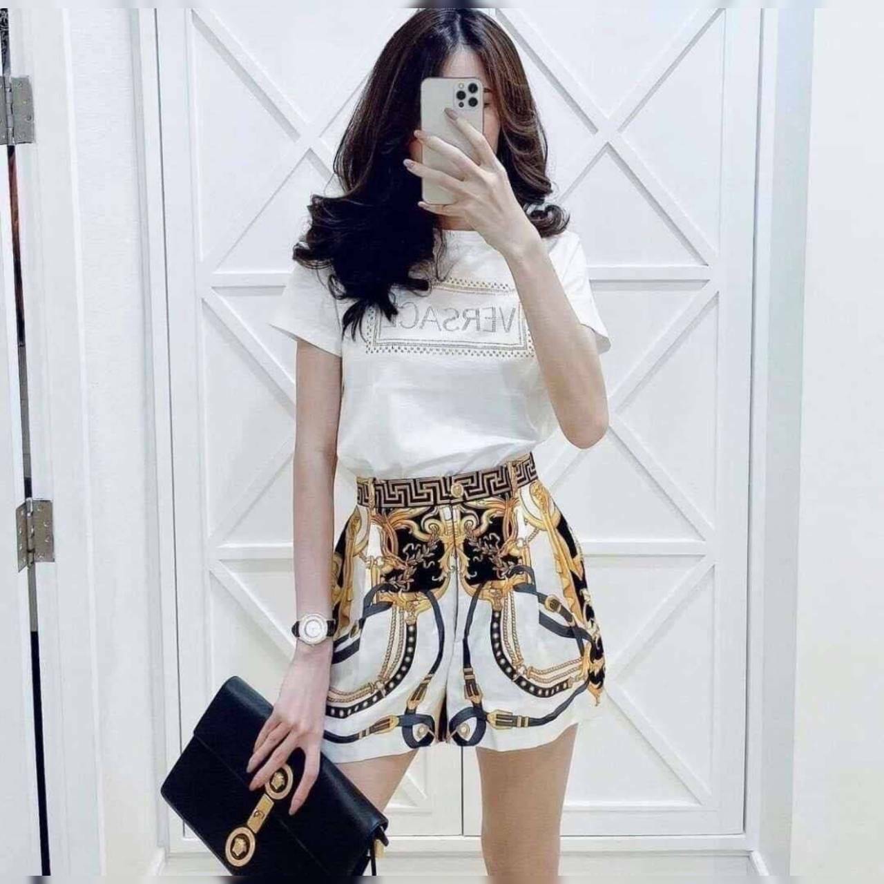 เสื้อยืดผ้าหนานุ่มกางเกงลายกราฟฟิก