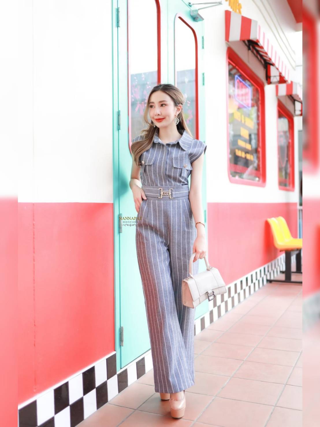 ผ้าทอลายนะคะ หนานุ่มใส่สบาย