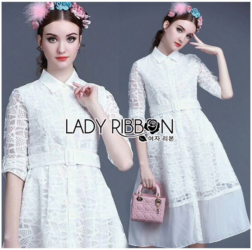 Lady Ribbon's Made 🎀 Lady Janice Sweet Sexy Lace Evening Dress เดรสสายเดี่ยวผ้าลูกไม้สไตล์หวานปนเซ็กซี่ ใครกำลังมองหาชุดไปงานแต่งงาน ลองชุดนี้ดูสิคะ สวยมากๆ