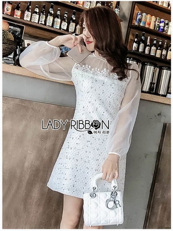 Lace, Organza and Tweed Dress