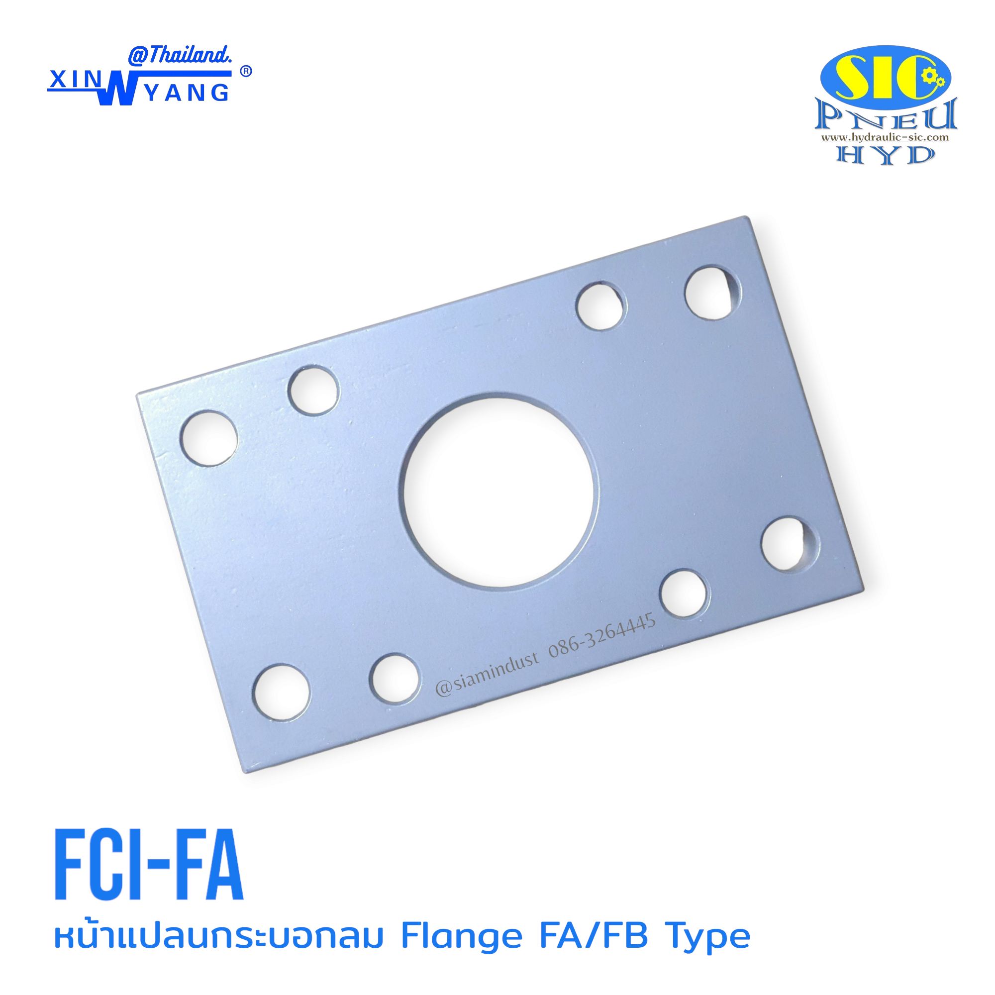 FCI-FA,FB หน้าแปลนหน้ากระบอกลม 4 เหลี่ยม Flange FA,FB type for Cylinder CI,CE Series XINYANG