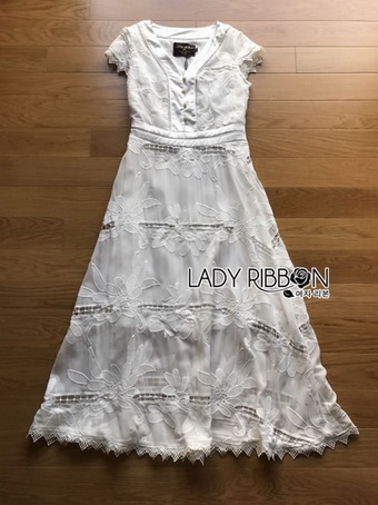 Lady Hana Lace Lady Ribbon Maxi Dress