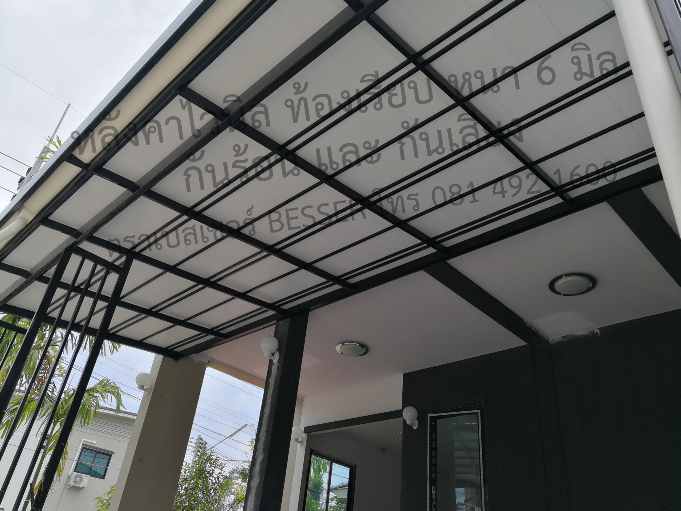 หลังคาไวนิล ไวนิลท้องเรียบ ตราเบสเซอร์ BESSER หลังคาท้องเรียบ หลังคาไวนิลท้องเรียบ หนา 6 มิล สีขาว