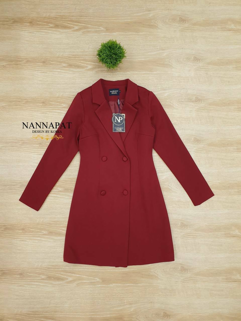 เดรสกระดุมหน้า ซับใน