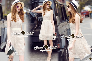 SS14290816 Seoul Secret Say's .... Creamy Lacely Princess Dress