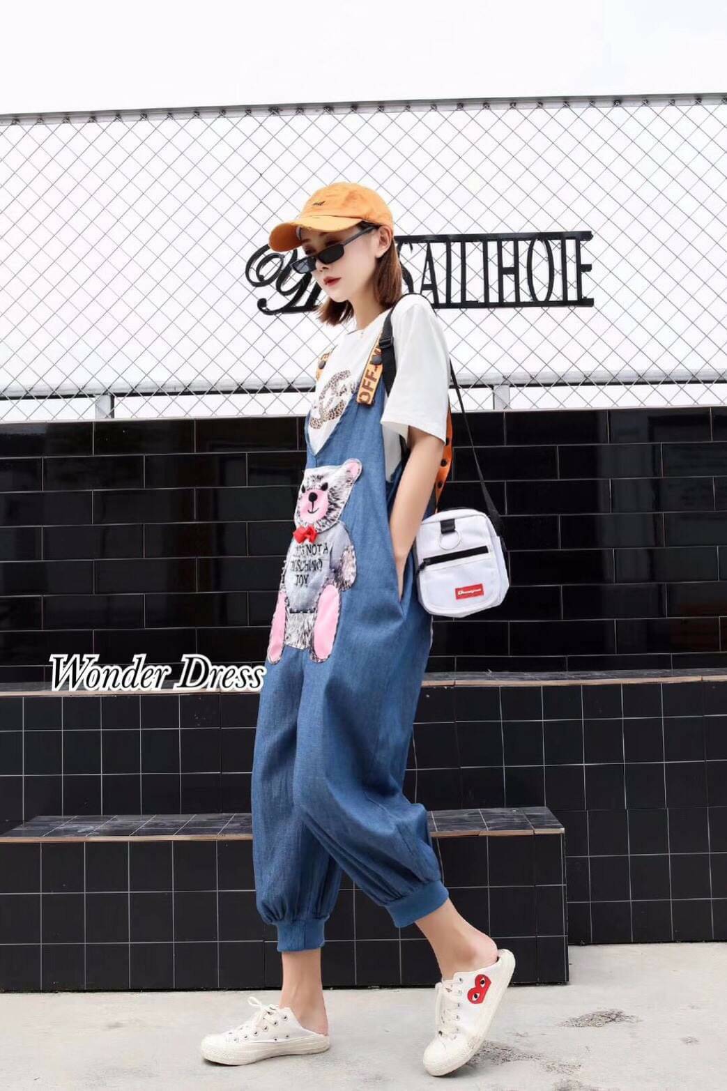 เอี๊ยมยีนส์ผ้านิ่มสวมใส่สะบาย