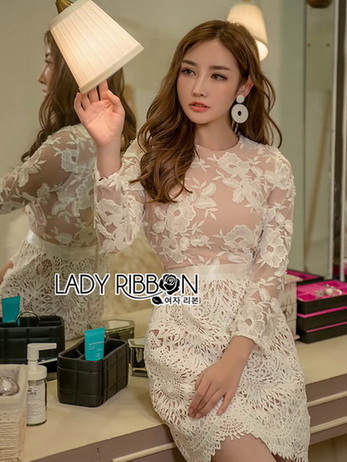 🎀 Lady Ribbon's Made 🎀 Lady Gabriella Elegant Chic Mixed Lace Dress