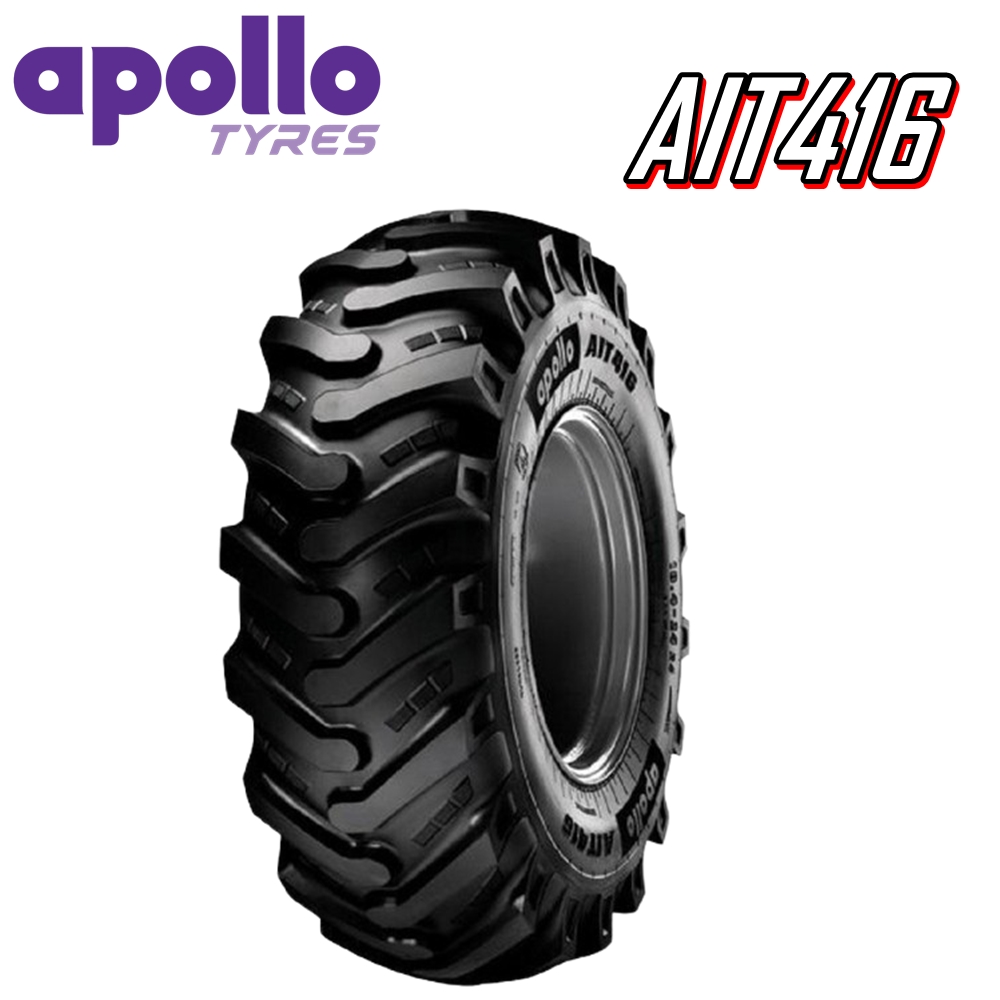 ยางรถอุตสาหกรรม รถตัก รถเกรด ขนาด 16.9-24 ,18.4-24 , 18.4-26 รุ่น AIT416 ชนิด TL ยี่ห้อ APOLLO