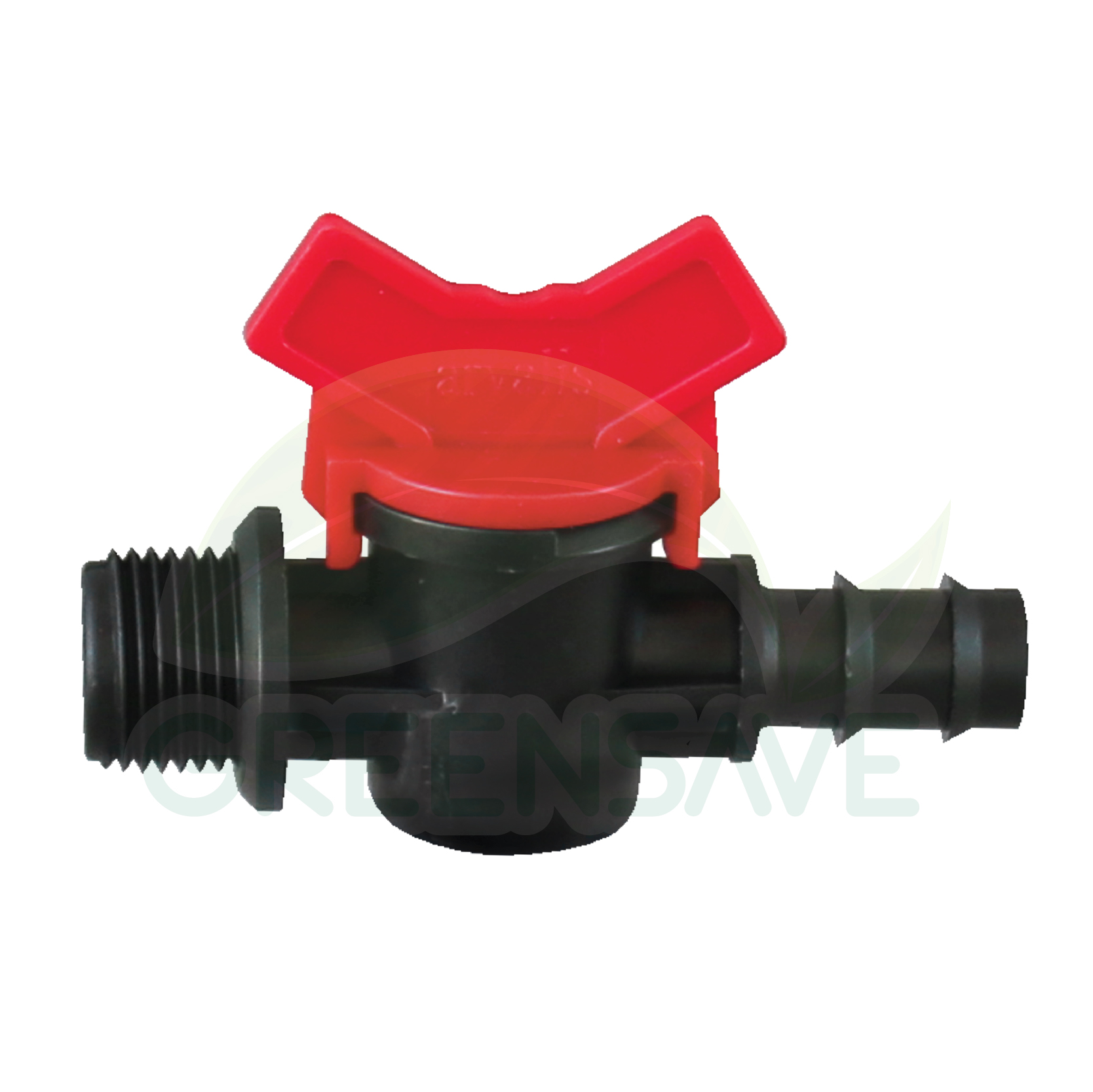 วาล์วหางปลาหรี่น้ำ สำหรับท่อ PE 20 mm เกลียวนอก 3/4 (6 หุน)