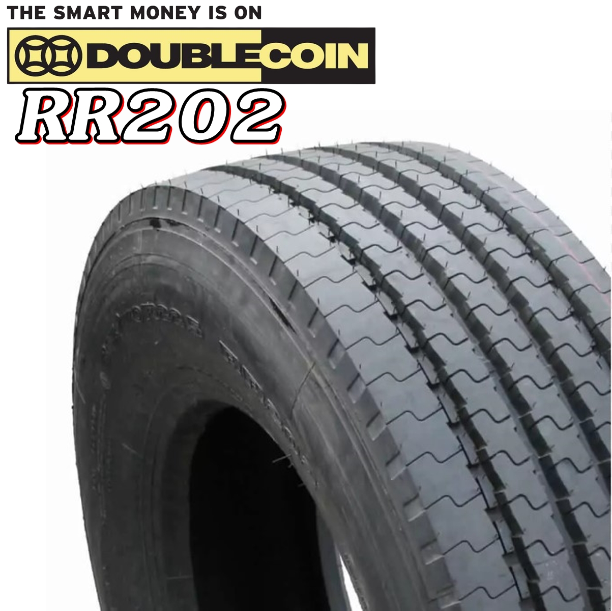 ยางรถบรรทุกเรเดียล ยี่ห้อ DOUBLE COIN รุ่น RR202 ขนาด 295/80R22.5 ,10.00R20 ,11R22.5