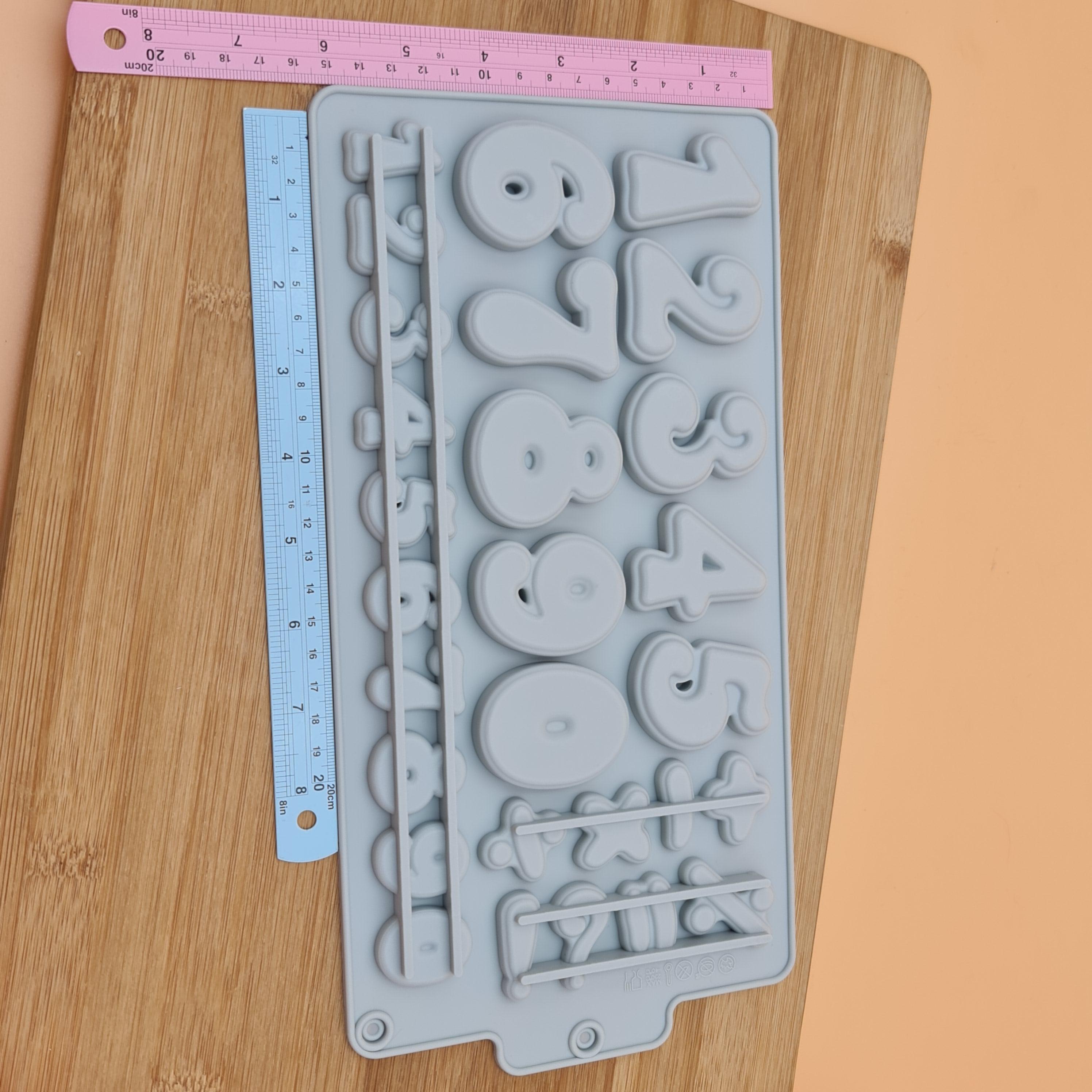 ✅️🇹🇭 แม่พิมพ์ซิลิโคน ตัวหนังสือ A-Z 0-9 สำหรับงาน ฟองดอง วุ้น ช็อคโกแลต โมลสบู่ เรซิ่น เจริญ12