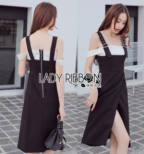 Dress เดรสสายเข็มขัดทรงเปิดไหล่