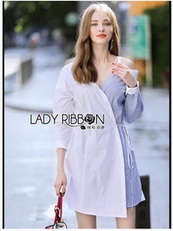 Shirt Dress Lady Ribbon เชิ้ตเดรส