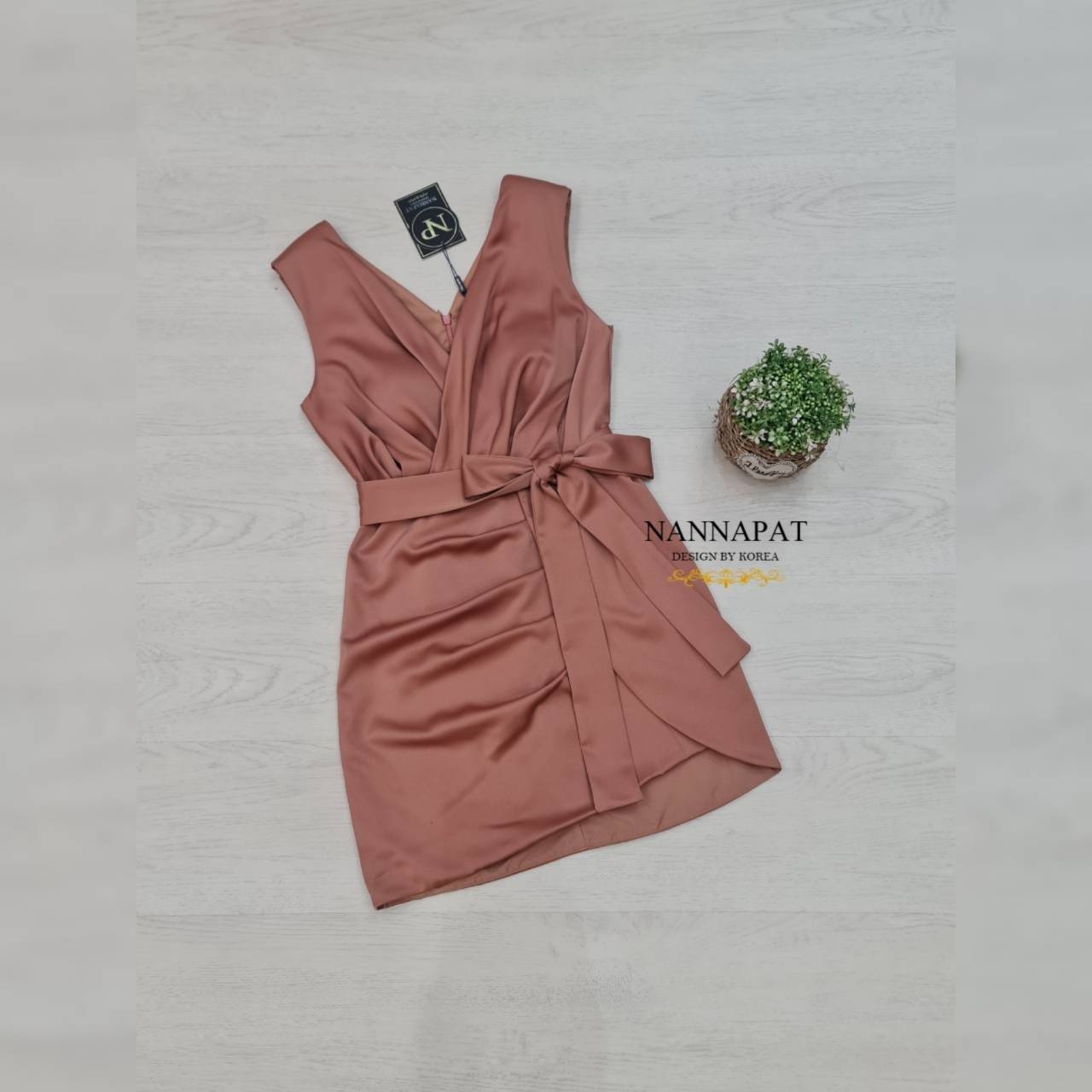 Dress เซ็กซี่สีแดงน้ำตาล