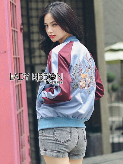 Bomber Jacket Lady Ribbon บอมเบอร์แจ็กเก็ต