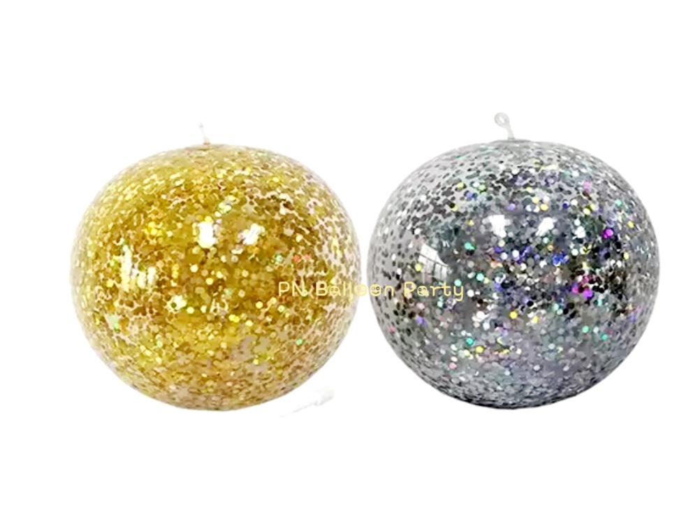 บอลเด้งดึ๋งกากเพชร Jumbo Jelly Gritter Balloon Ball