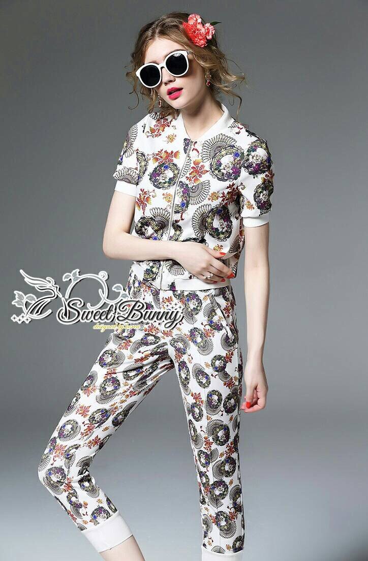 Lady Ribbon Online เสื้อผ้าออนไลน์ขายส่ง Sweet Bunny เสื้อผ้า SW04150816 Sweet Bunny Present... Woodland Jogger Set