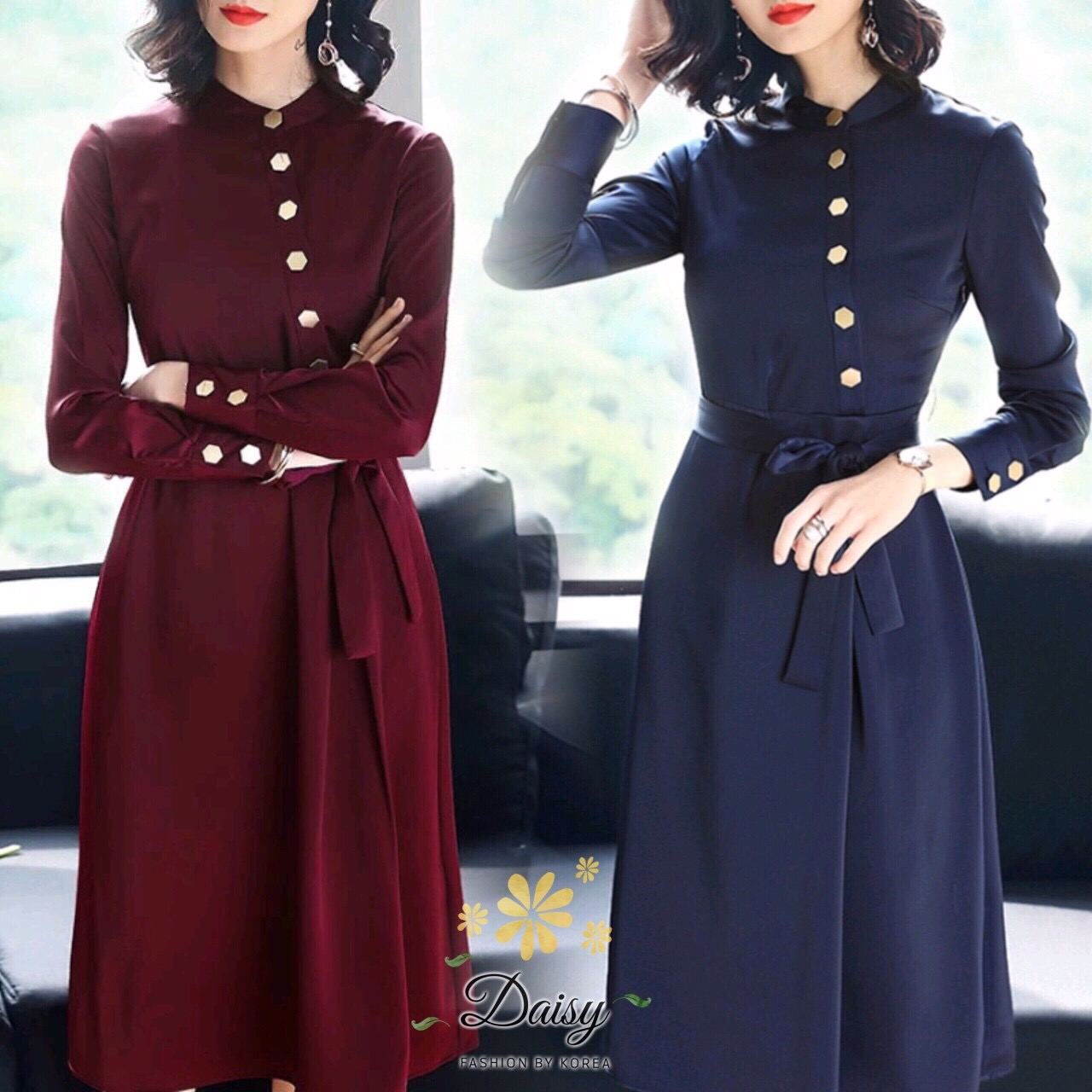 ชุดเดรส ผ้าโปรเคป เนื้อเหมือนผ้าไหม