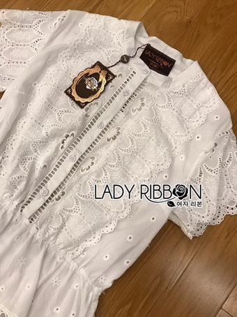 Lady Ribbon Nadia Laser-Cut White Cotton