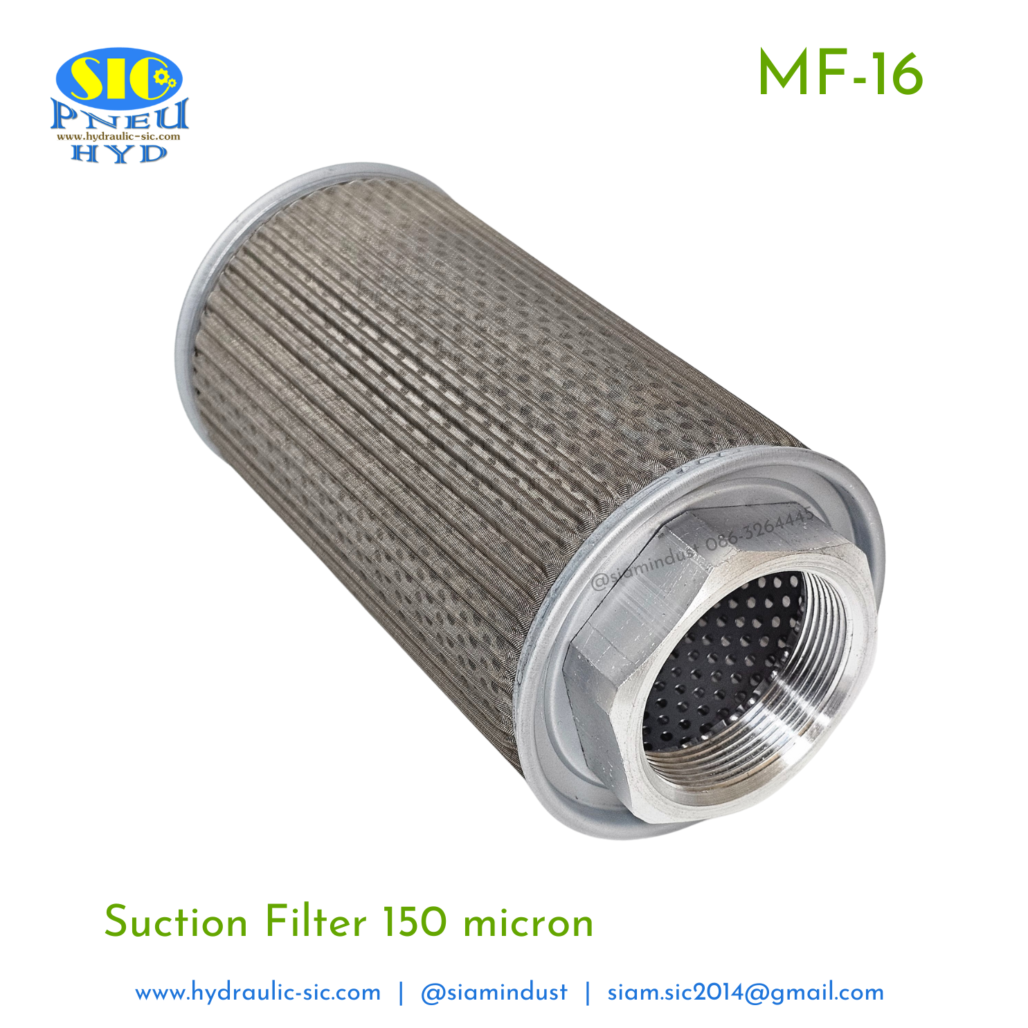 กรองไฮดรอลิค MF-04,MF-06,MF-08,MF-10,MF-12,MF-16 กรองขาดูด Suction Filter : POKE
