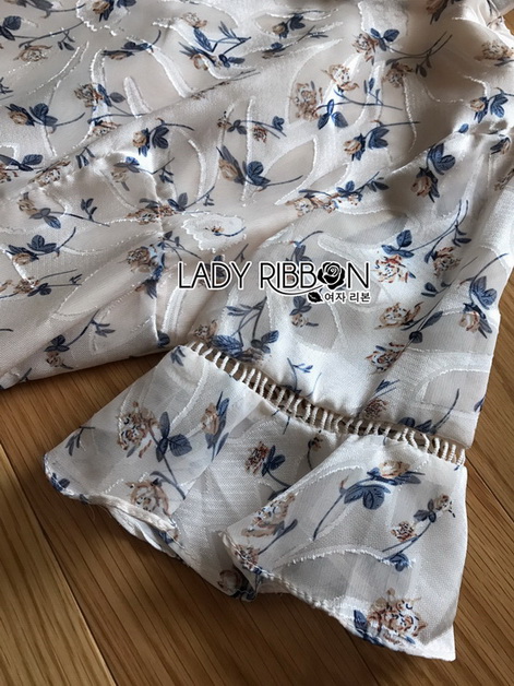 เดรสผ้าชีฟองพิมพ์ลายดอกไม้สไตล์เฟมินีน