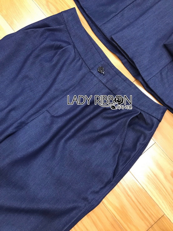 เซ็ตเสื้อสูทแขนกุดและกางเกงขายาวสไตล์สมาร์ทแคชชวล