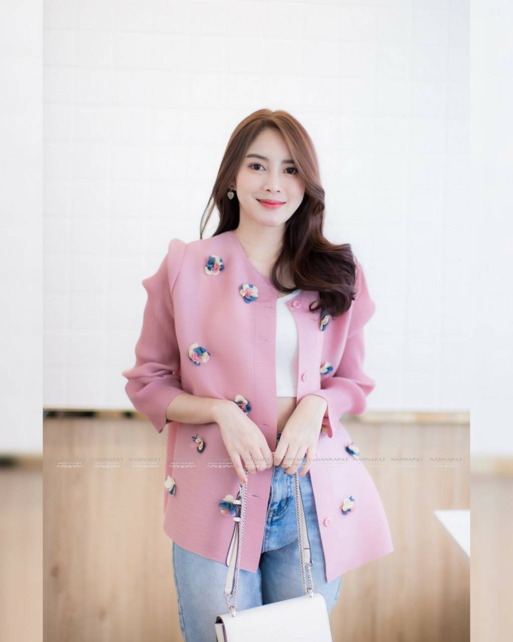 เสื้อคลุมพรีทสีPink (ชมพู)