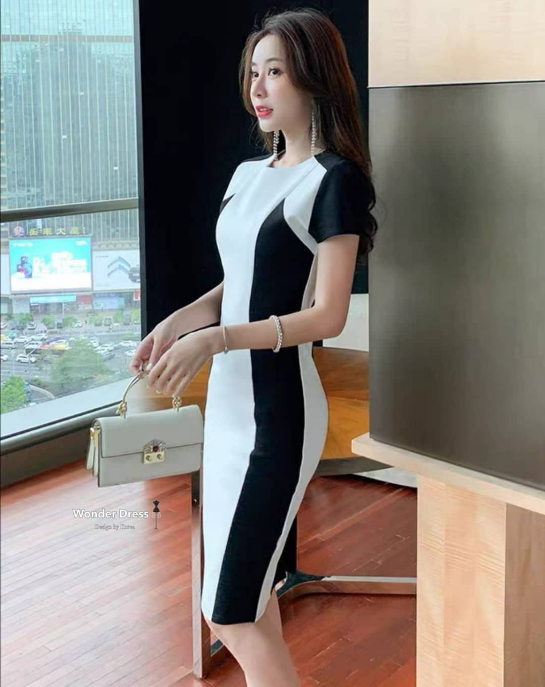 เดรสผ้ายืดเนื้อดีหนานุ่ม