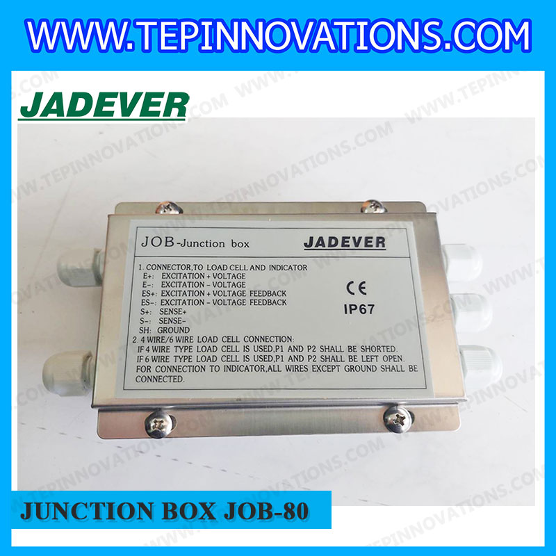 กล่องรวมสัญญาณ Junction Box กล่องรวมสัญญาณเครื่องชั่งน้ำหนัก กล่องรวมสัญญาณแบบ 4 Line Singal Adjustment ยี่ห้อ JADEVER รุ่น JOB-80