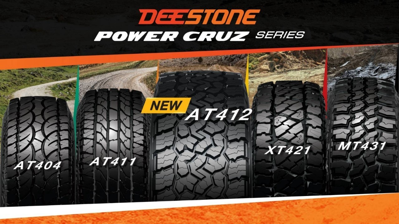 ยางรถยนต์ ขนาด 245/75R16 ,275/55R20 ,265/75R16 ,265/70R16 ,265/65R18 ,265/65R17 ,265/60R18 ,265/50R20 ,245/70R16 ,235/75R15 รุ่น POWER CRUZ AT412 ยี่ห้อ Deestone (แถมจุ๊บลม)