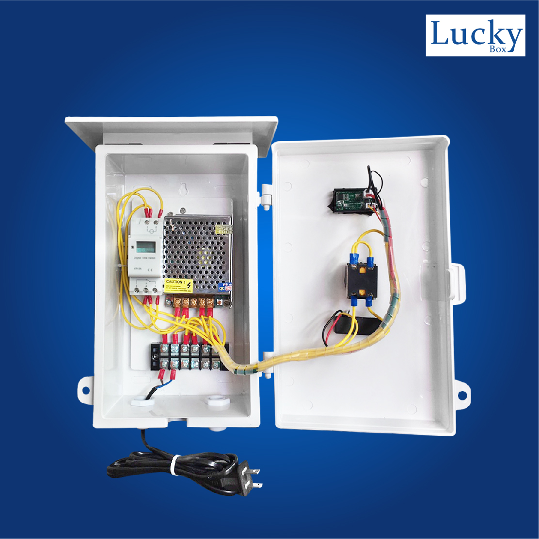 ตู้ควบคุมปั้มน้ำไดอะแฟรม ตั้งเวลาหัวพ่นหมอกอัตโนมัติ รุ่น 1CH-AC-002