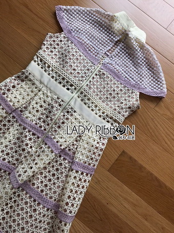 Lady Linda Elegant Sweet Pastel Lace Dress