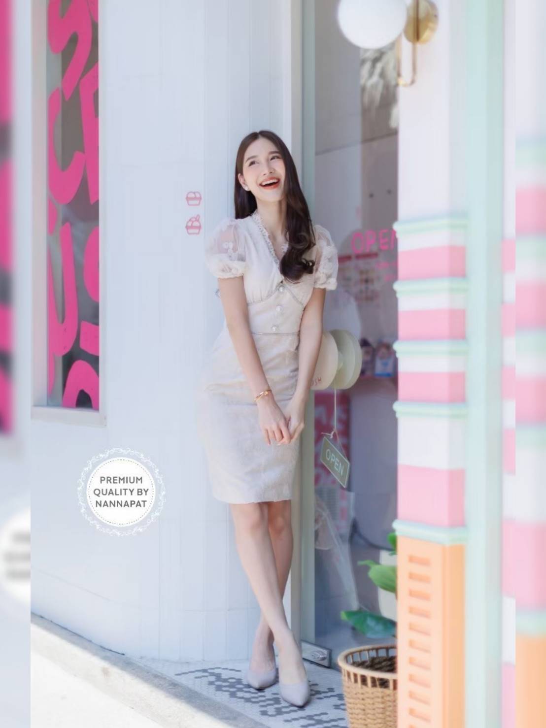 Dress งานซิปหลัง มีฟองน้ำ