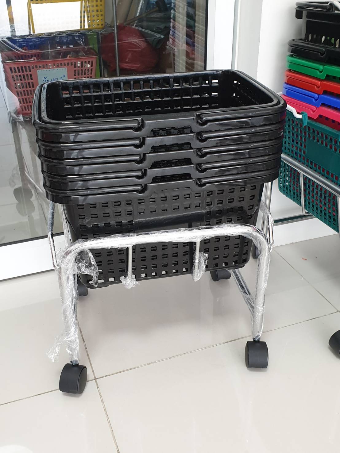 ที่วางตะกร้าชุบโครเมียม