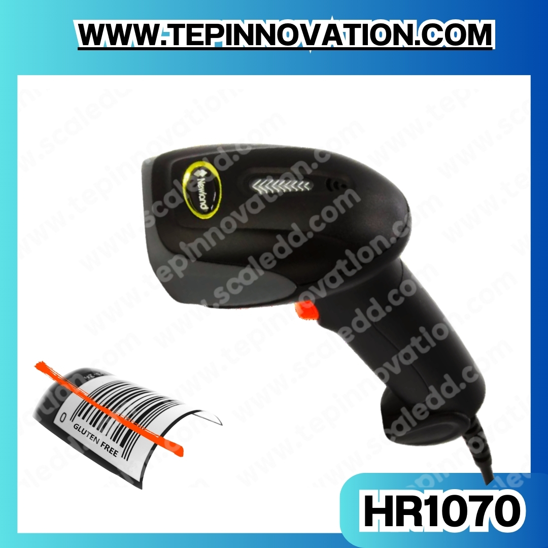 เครื่องอ่านบาร์โค้ด บาร์โค้ดสแกนเนอร์ เครื่องยิงบาร์โค้ด เลเซอร์บาร์โค้ด 1D USB Barcode scanner ยี่ห้อ NEWLAND รุ่น HR1070