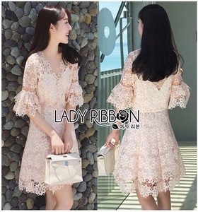 Lady Ribbon Anna Sweet Pink Lace Dress
