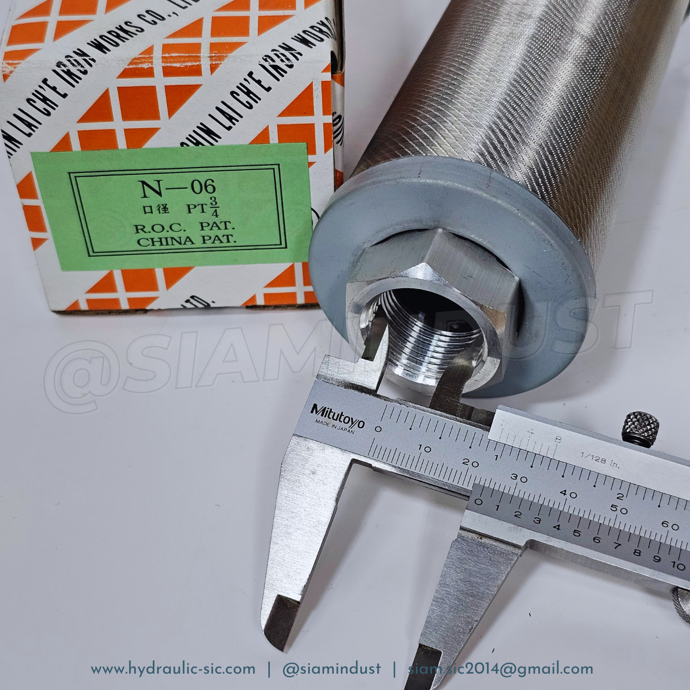 N-06,N-08,N-10,N-12,N-16 Suction Filter 100 micron กรองไฮดรอลิค กรองขาดูด กรองสแตนเลส