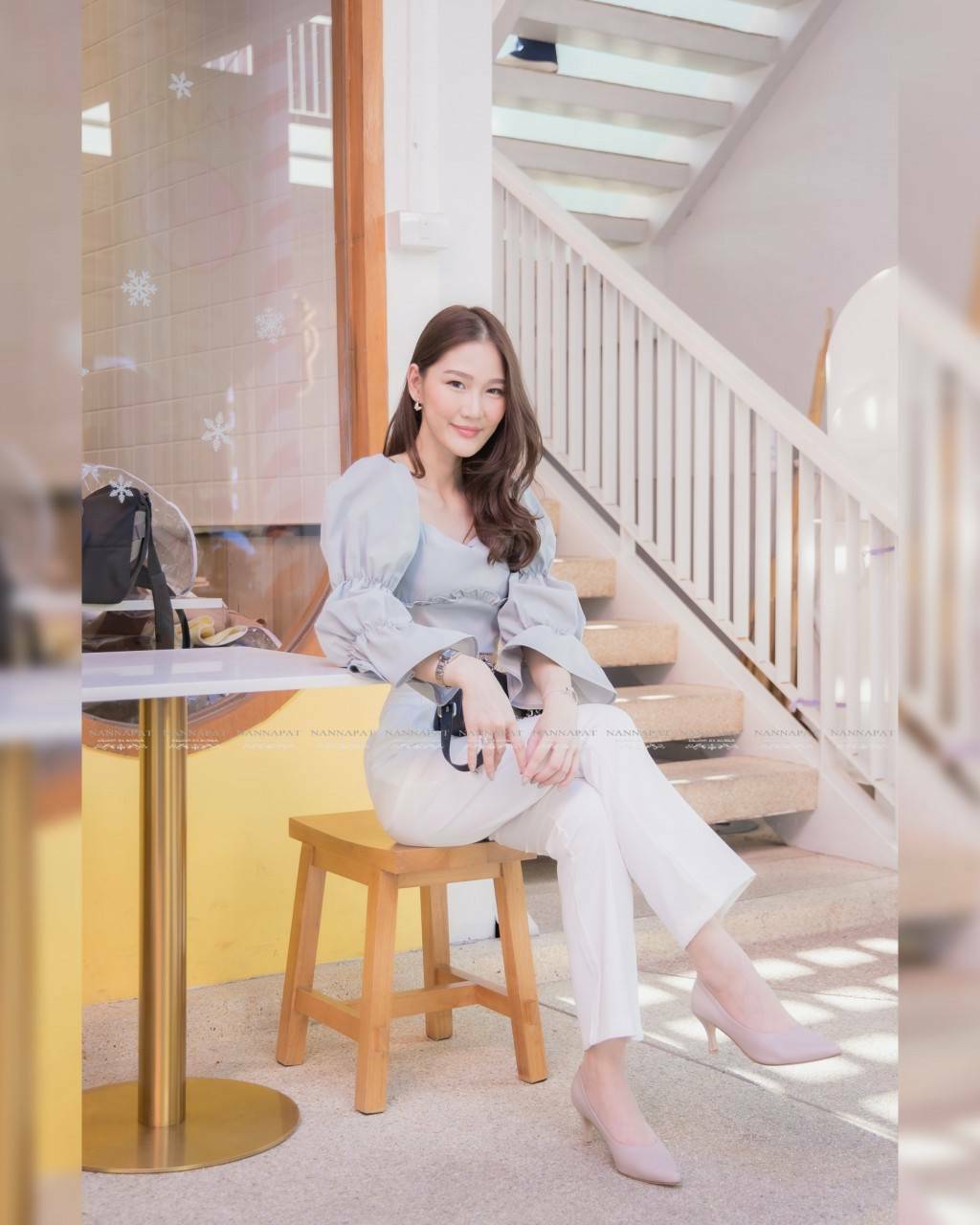 เสื้อคร็อปแขนยาวเข้ารูป