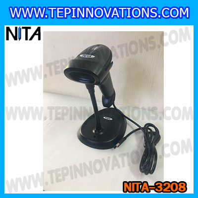 ฺBarcode scanner NITA 3208 2D เครื่องอ่านบาร์โค้ดแบบมีขาตั้ง เครื่องสแกนสินค้า เครื่อง Scan Barcode เครื่องอ่านบาร์โค้ดแบบ 2D ยี่ห้อ NITA รุ่น 3208