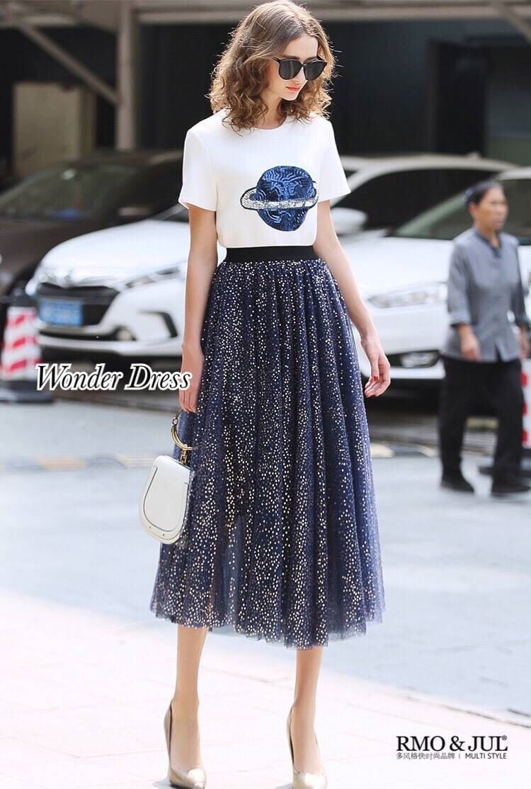 เซทเสื้อยืดกับกระโปรงงานสวย