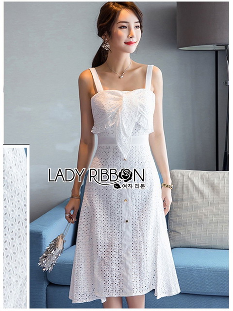 Dress เดรสผ้าคอตตอนปักและฉลุลายสไตล์ซัมเมอร์