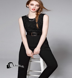 Cliona พร้อมส่ง Ciara Black Jumsuite